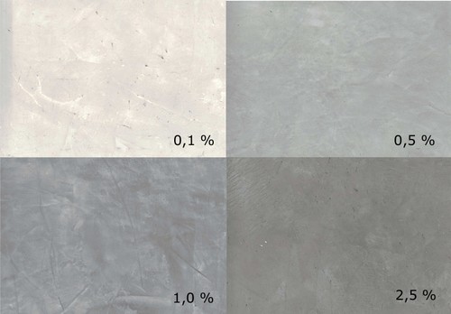 Betonfarbmischung für stucco